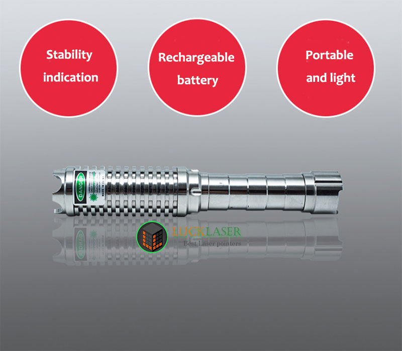 Green Red high power Stainless steel laser flashlight